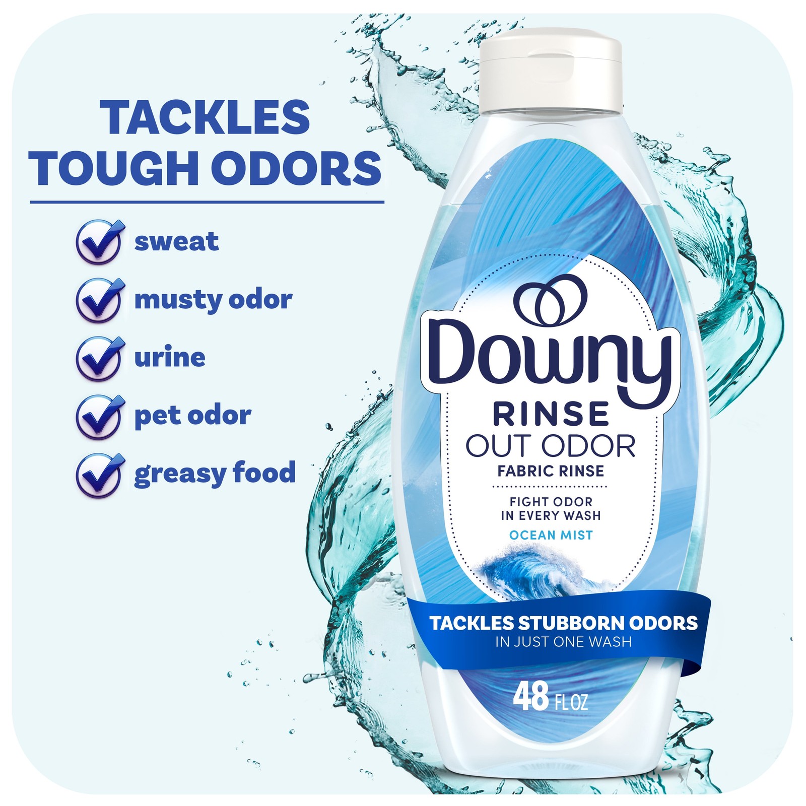 (2 pack) Downy Rinse Out Odor Laundry Rinse, Tackles Tough Odors and Refreshes