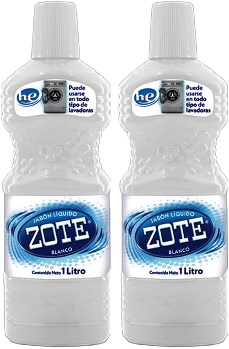 JABON ZOTE LIQUIDO WHITE LIQUID LAUNDRY SOAP 1 LT (2 PACK)