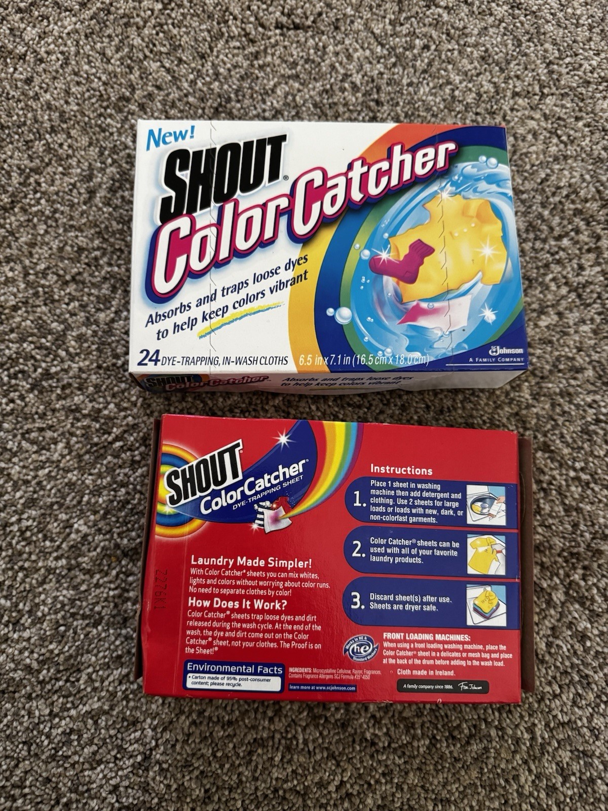 2-Shout Color Catcher, Laundry Dye-Trapping Sheets, 24 Sheets Vtg 2002 New 2020