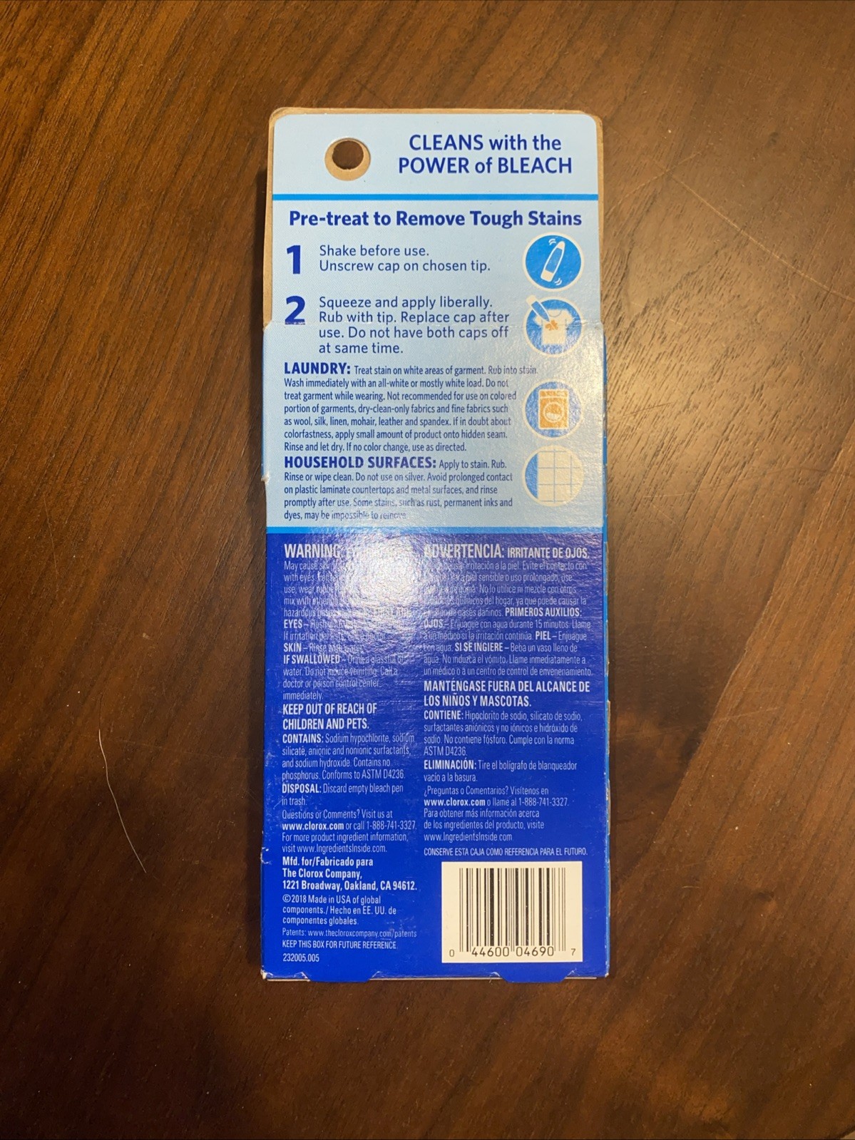 1 Clorox Bleach Pen Sealed 2018 Dual Tip Zero Splash PreTreat Stain Gel 2oz