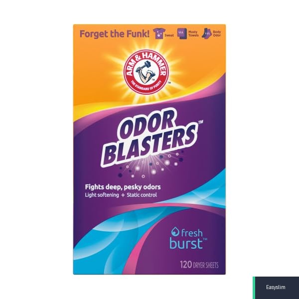 Dryer Sheets Fresh Burst Scent 120 Count Odor Control Softening Static