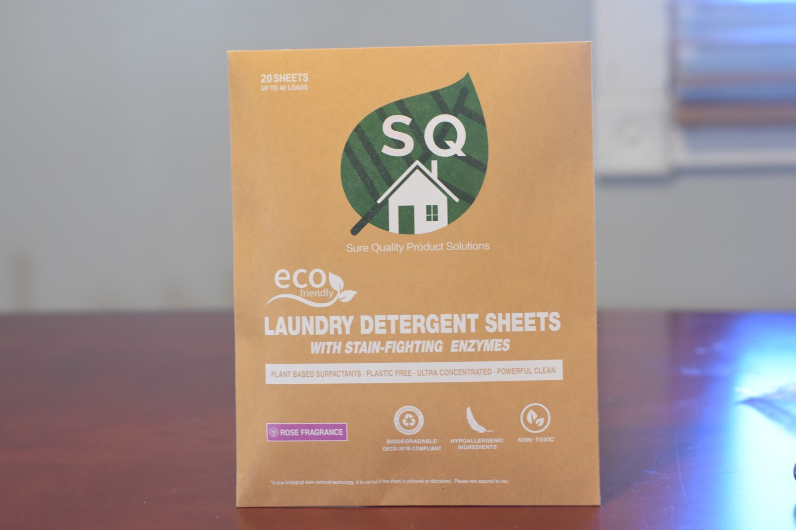 SQ Eco Laundry Strips – Rose Bush 40 loads /20 sheets (Pack of 4)