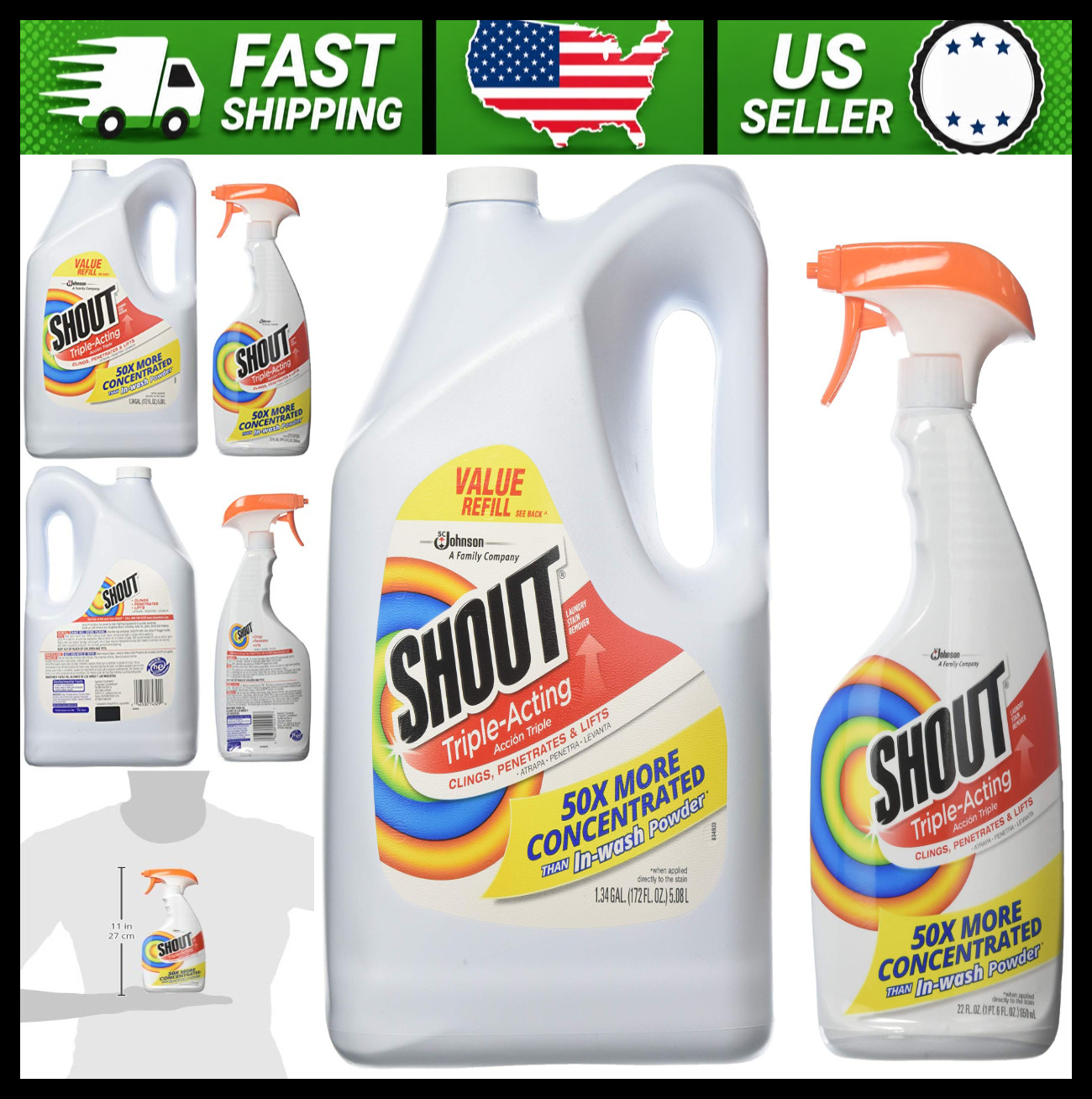 Shout Trigger Spray Stain Remover Refill 194 Fl Oz