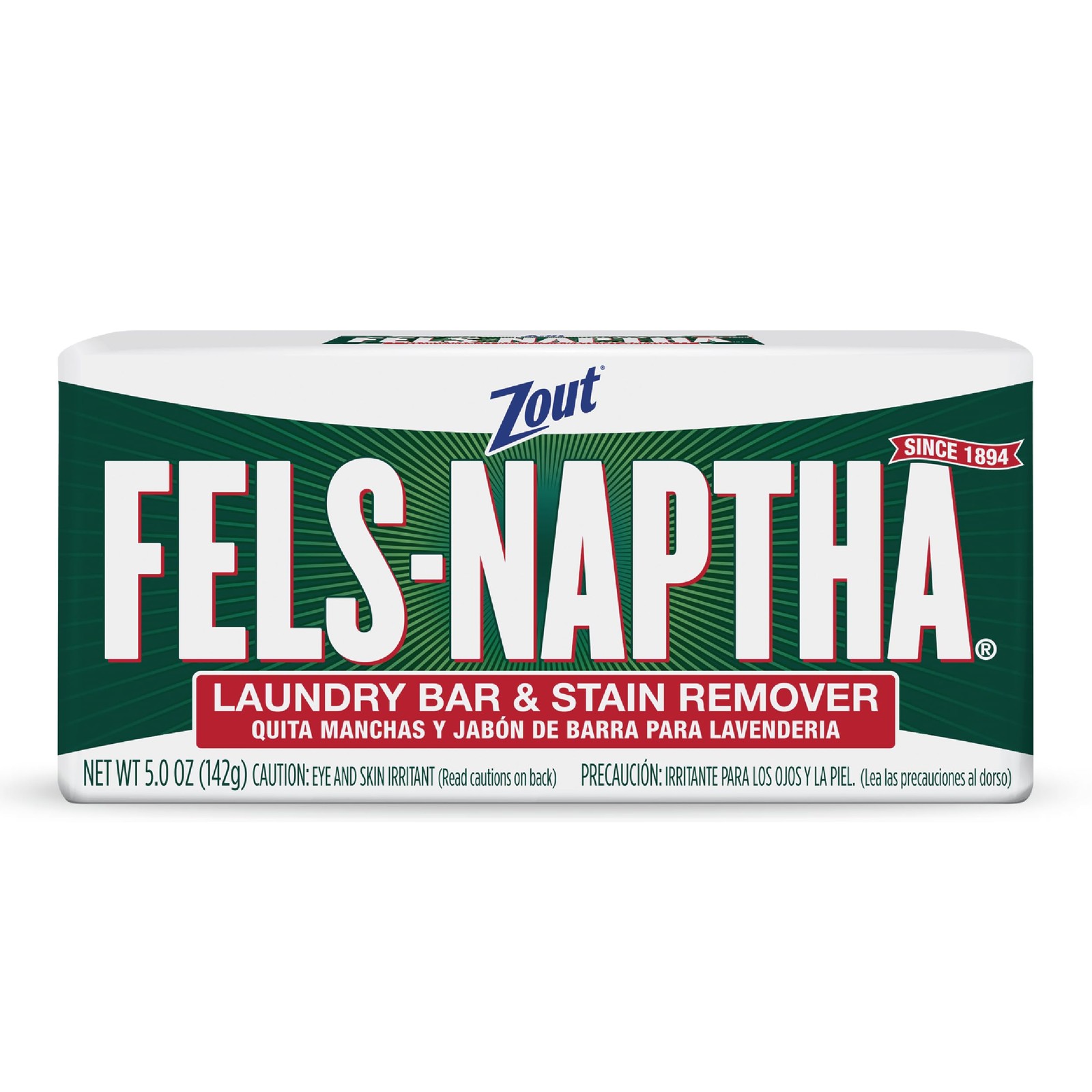 Fels Naptha Dial Laundry Soap Bar – 5.0 oz 5 (Pack of 1), Cream