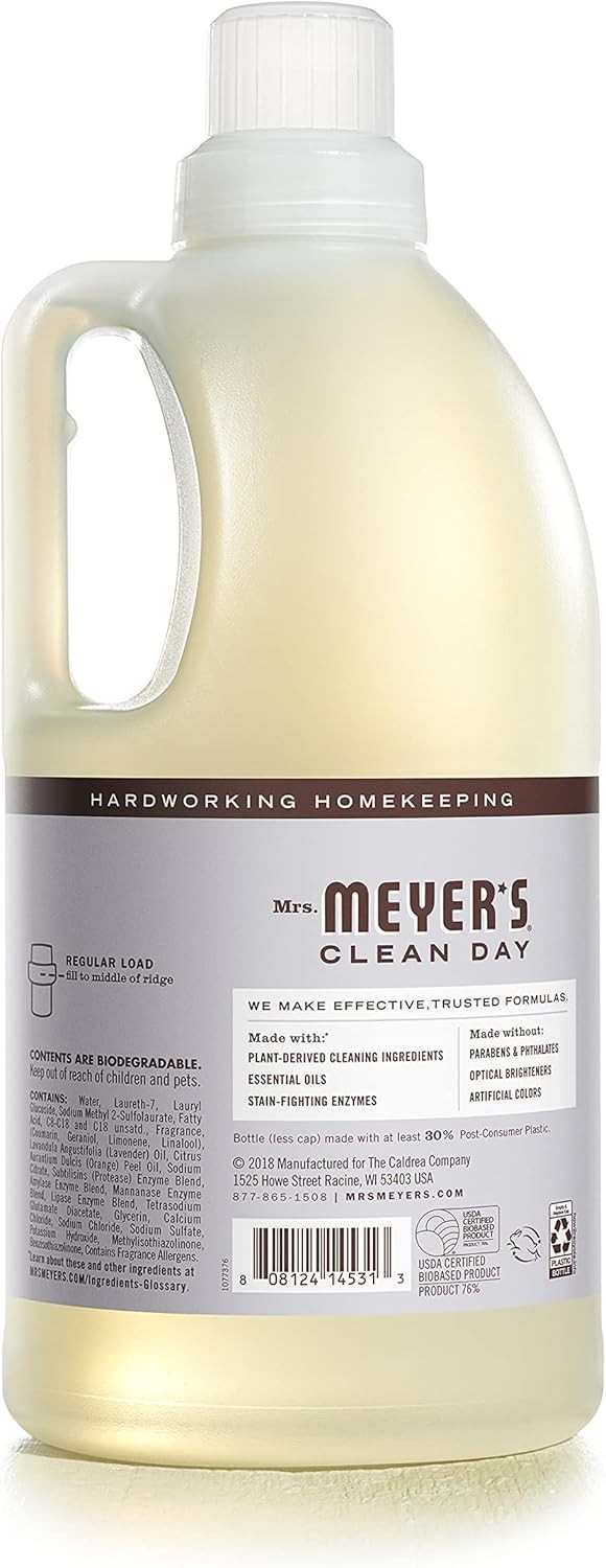 Plant-Based Liquid Detergent, Lavender Scented, 64 Loads, Cruelty-Free Formula