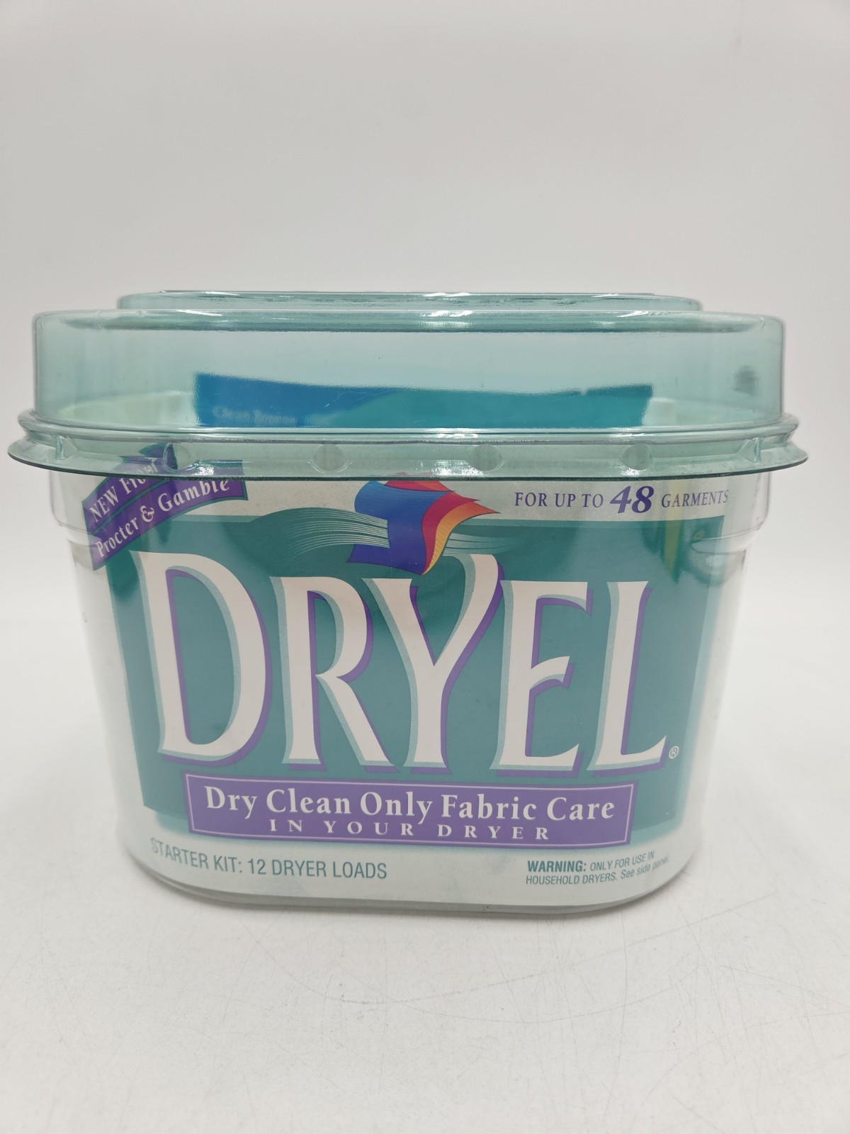 Vintage Dryel At Home Dryer Dry Cleaner Starter Kit 2 Packets Stain Remover Pads