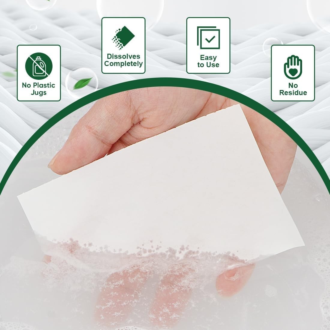 Gentle Cleaning Laundry Sheets – 50 Loads, No Plastic Jug, Perfect for Travel