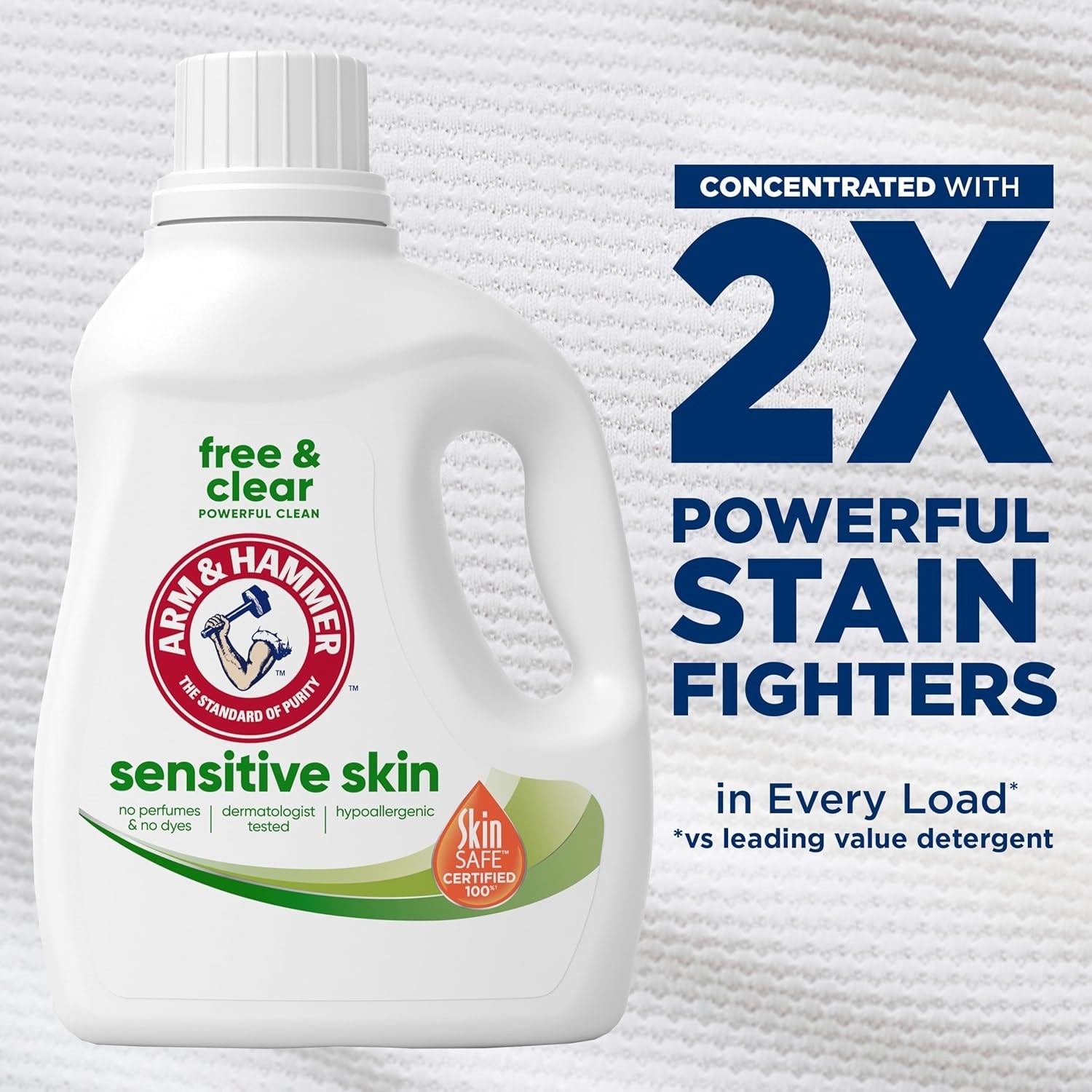 Gentle Hypoallergenic Liquid Laundry Detergent for Sensitive Skin – 105 Loads