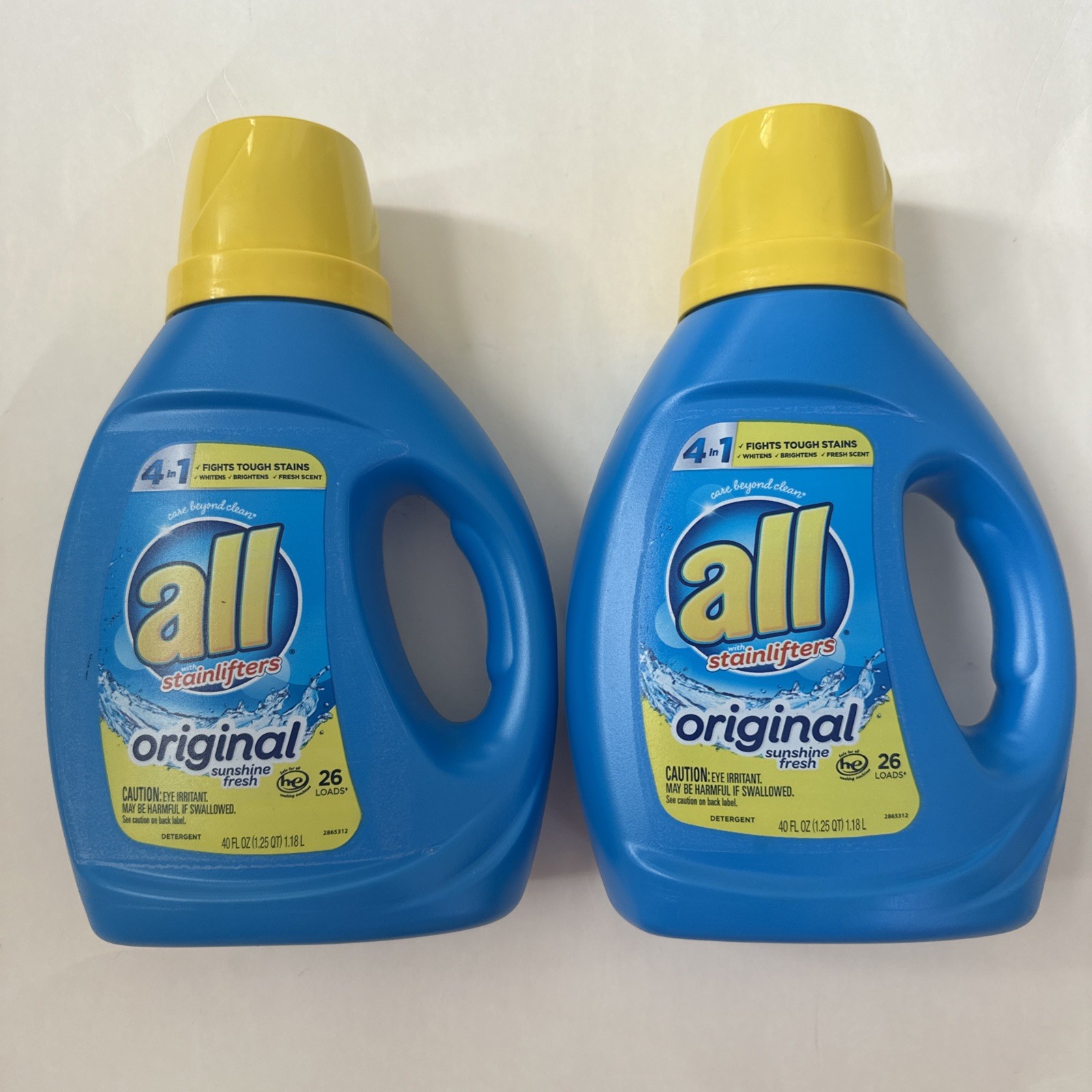 (2) All Laundry Stainlifters 4 in Sunshine Fresh Scent 40 fl oz
