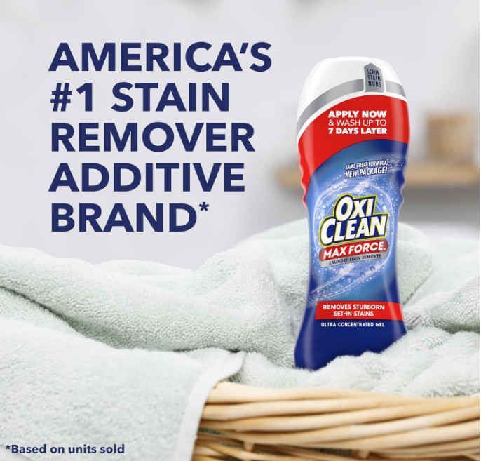 OxiClean Max Force Laundry Stain Remover Gel Stick, 6.2 fl oz