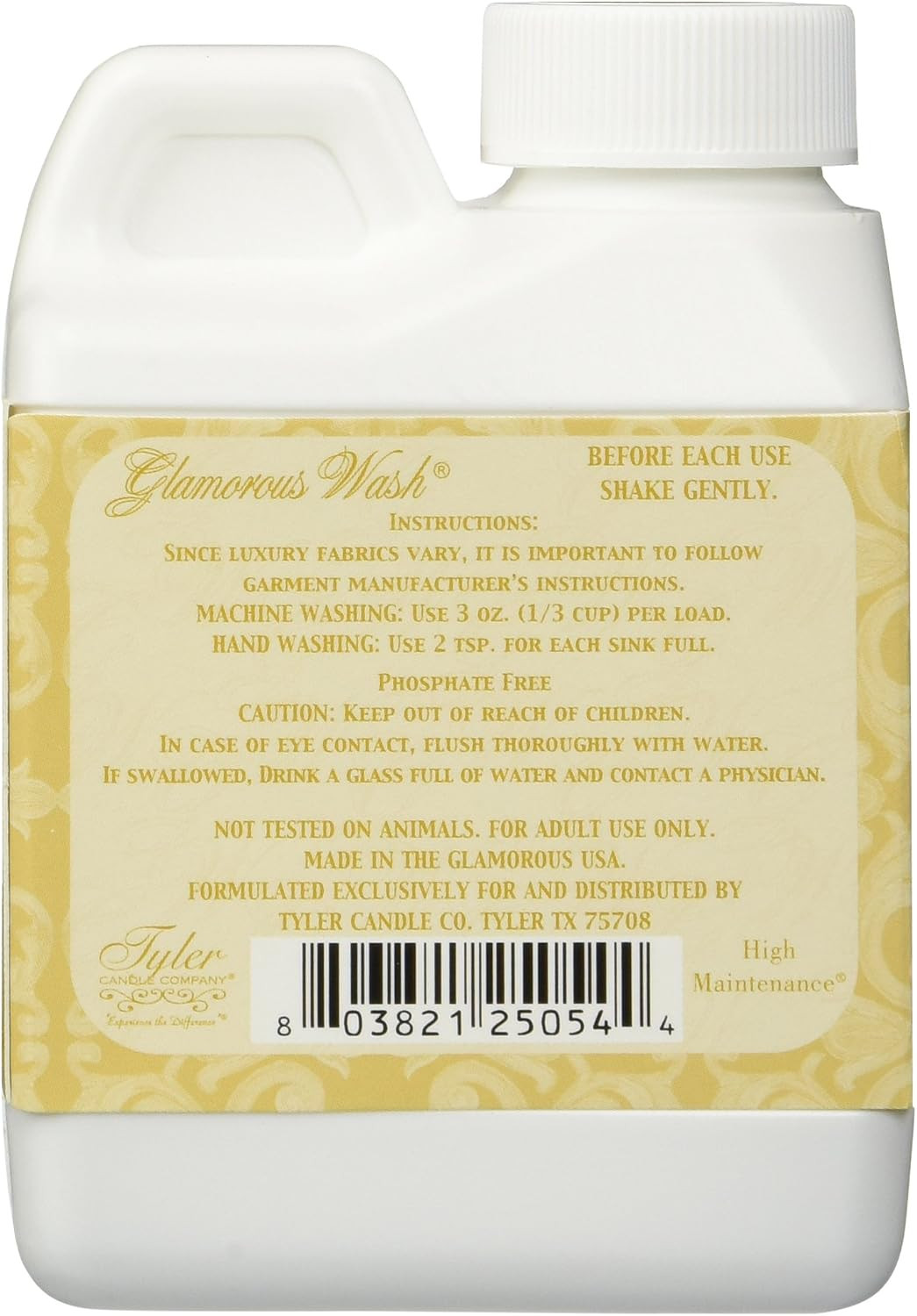 Tyler Glamorous Wash High Maintenance 4Oz Fine Laundry Detergent
