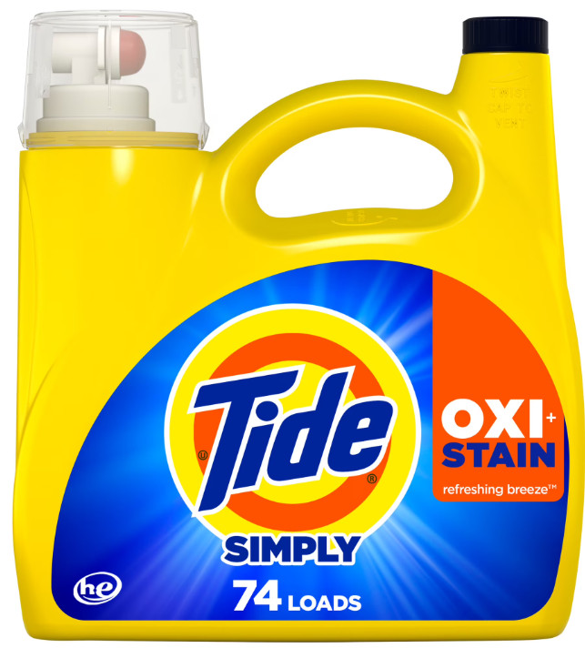 4 Pack Oxi Boost + Ultra Stain Laundry Detergent, Refreshing Breeze, 74 Loads Pk