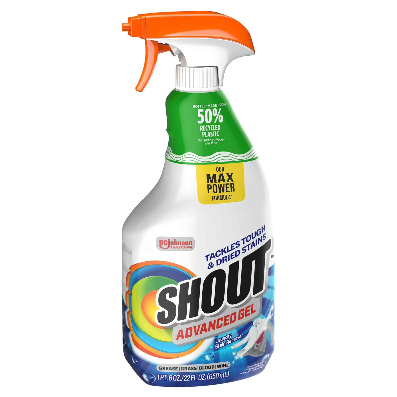 Shout Advanced Action Gel Laundry Stain Remover 22 fl oz 3 Pack