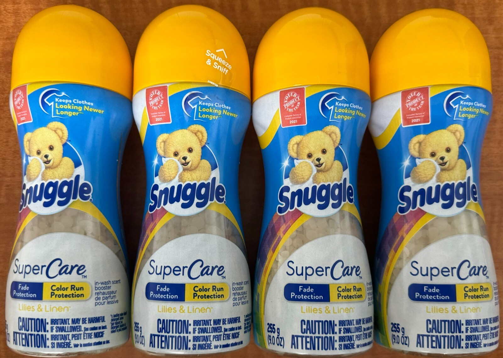 4 Pack Snuggle Super Care Lilies & Linen Fade/Color Run Protection 255g (9oz) Ea