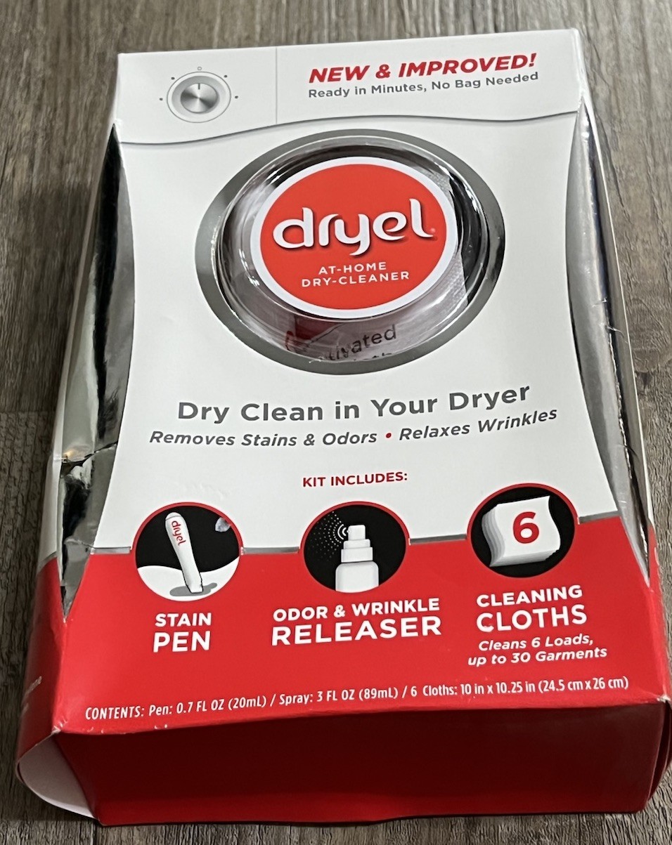 Dryel At-Home Dry-Cleaner Kit 6 Loads Breezy Scent Stain Pen Odor Remover