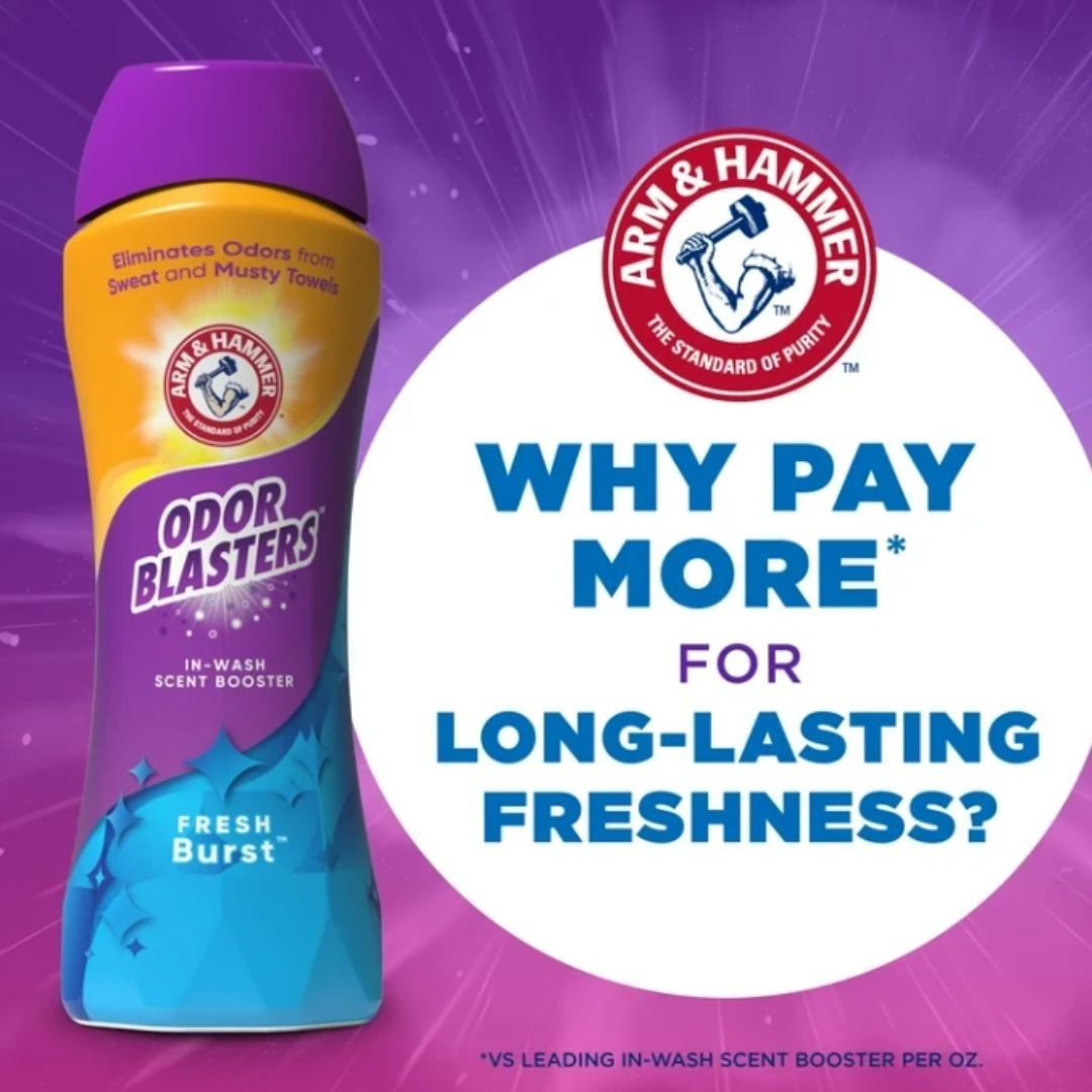 ARM & HAMMER Odor Blasters Fresh Burst In-Wash Laundry Scent Booster, 24 oz Bott