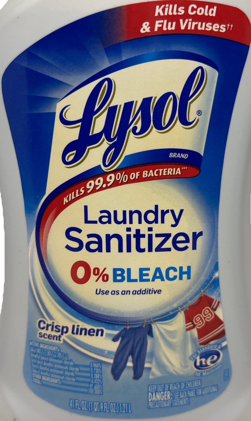 Lysol Laundry Additive—Crisp Linen Scent—41oz—0% Bleach—NEW—SHIPS IN 24 HOURS—
