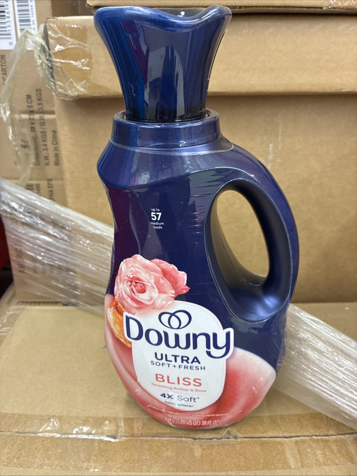 Downy Ultra Soft + Fresh Bliss Sparkling Amber & Rose Fabric Softener 38oz