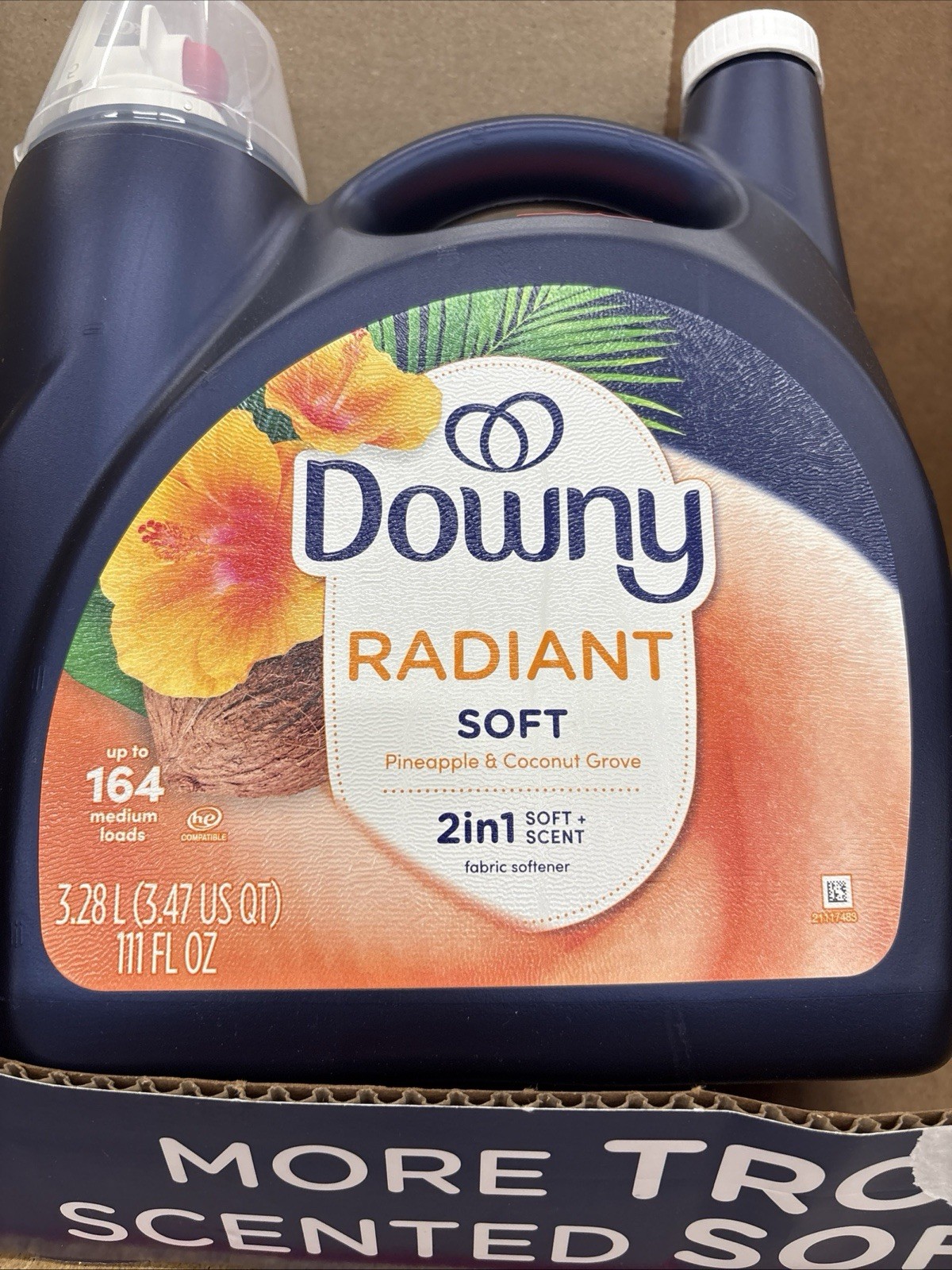 Downy Radiant Liquid Fabric Softener Pineapple Coconut Grove 164 Loads