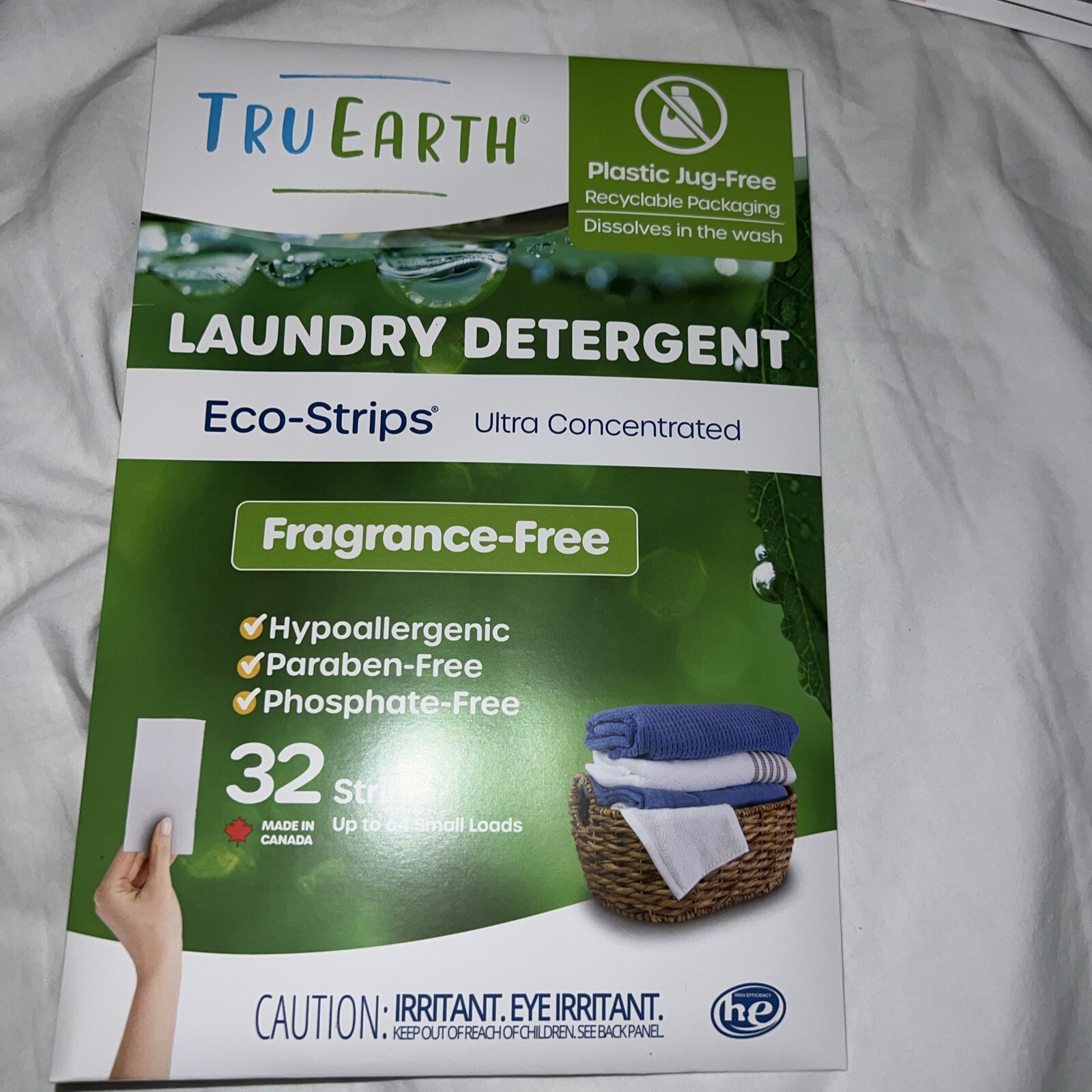 Tru Earth Eco-Strips Fragrance Free Laundry Detergent (2) Pack 64 Strips