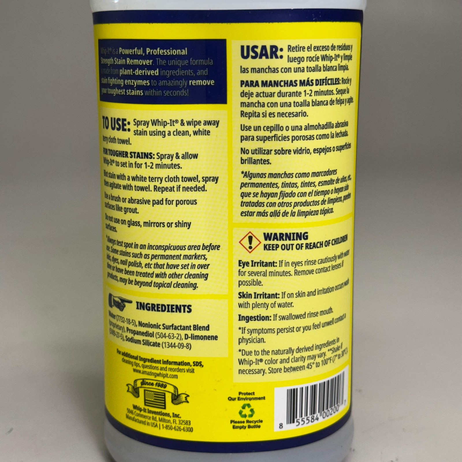 WHIP-IT (2 PACK) Stain Remover & Cleaner 32 fl oz