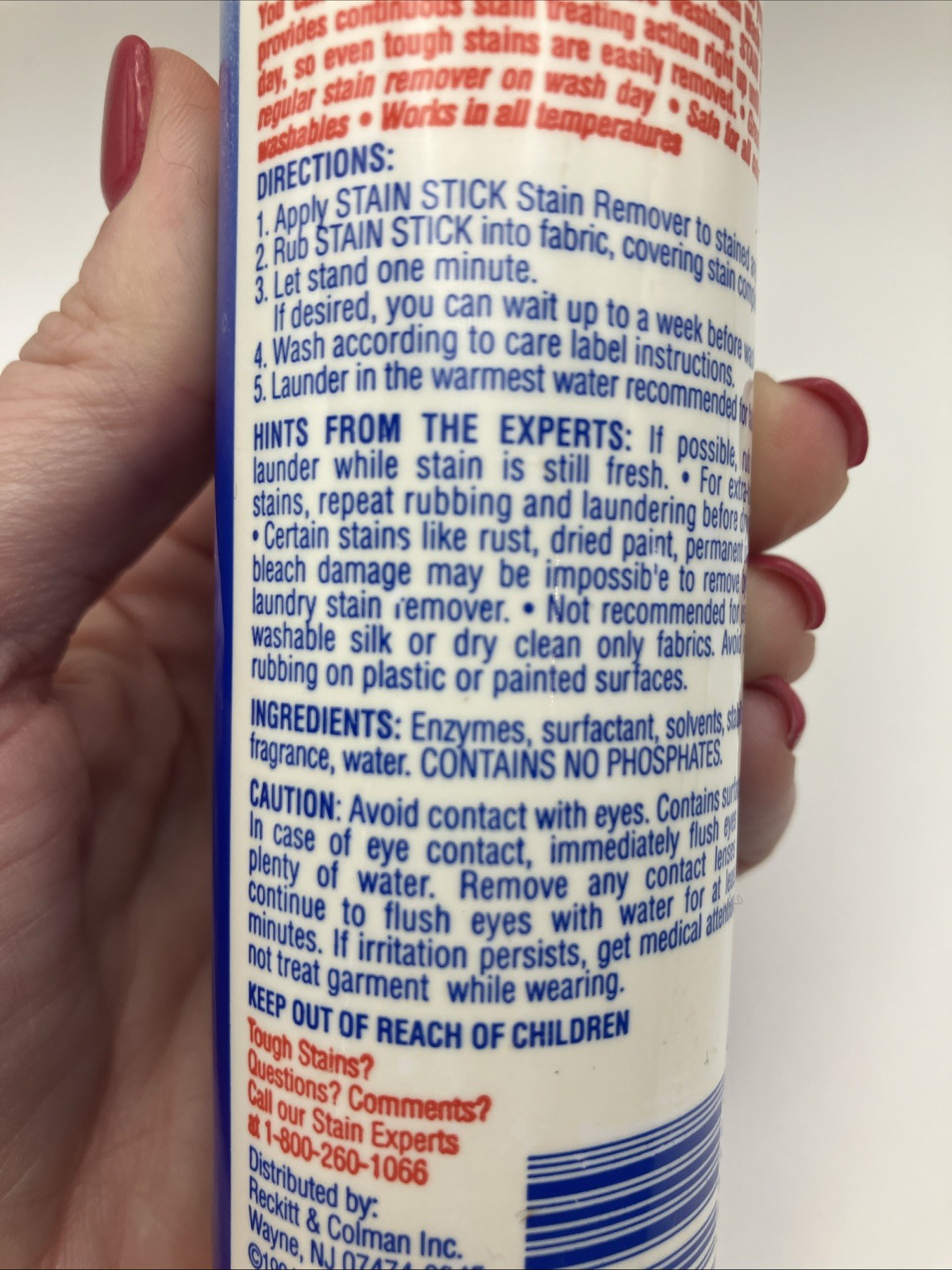 Spray ‘n Wash Laundry Pre-Treater Stain Remover Stick 1998 4.4 oz Discontinued