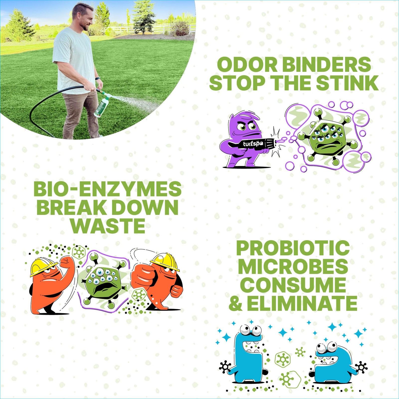 TurfSpa Urine & Odor Turf Detox 32oz Mango Enzyme Cleaner Pet Odor Eliminator