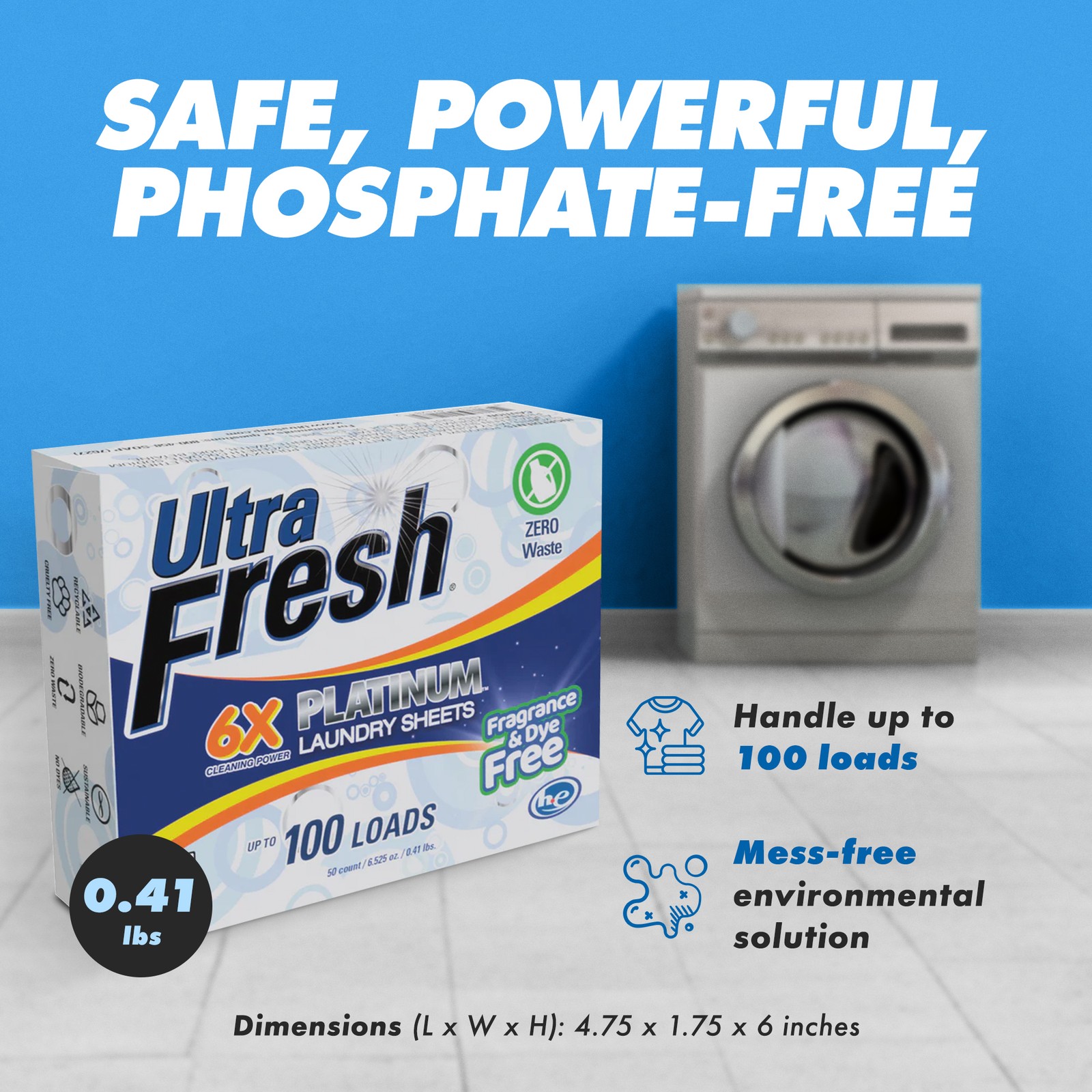 Ultra Fresh 6X Platinum 5 Gal Laundry Detergent & Platinum 6X Laundry Sheets