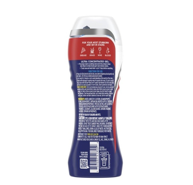 OxiClean Max Force Laundry Stain Remover Gel Stick, 6.2 fl oz. 3PK