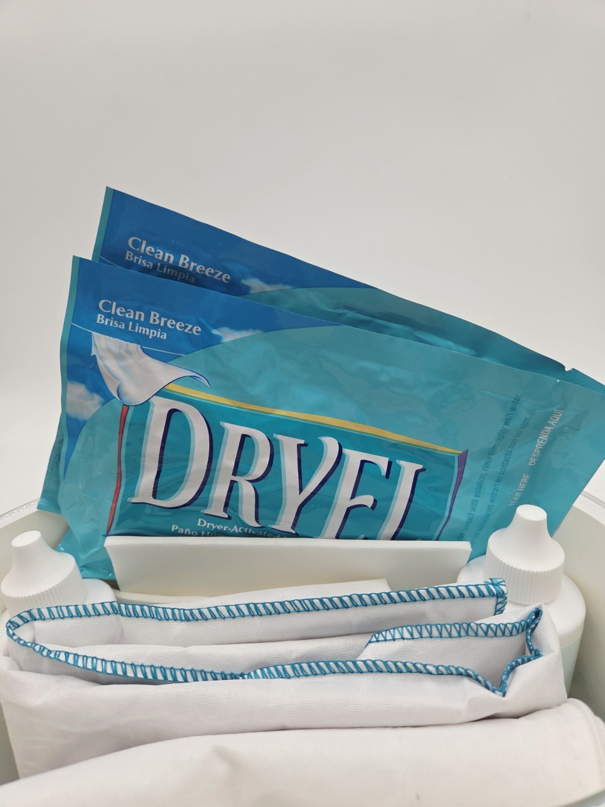 Vintage Dryel At Home Dryer Dry Cleaner Starter Kit 2 Packets Stain Remover Pads