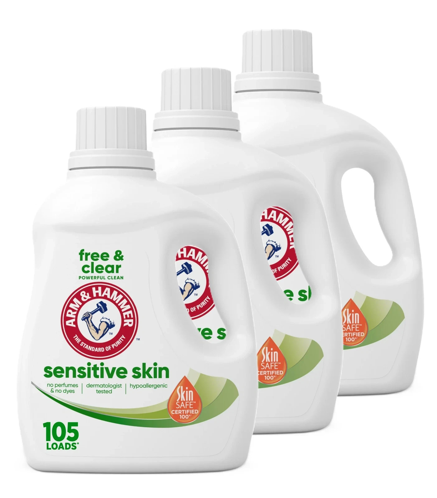 ARM & HAMMER Sensitive Skin Free & Clear Liquid Detergent, 105 fl oz, 105 Loads