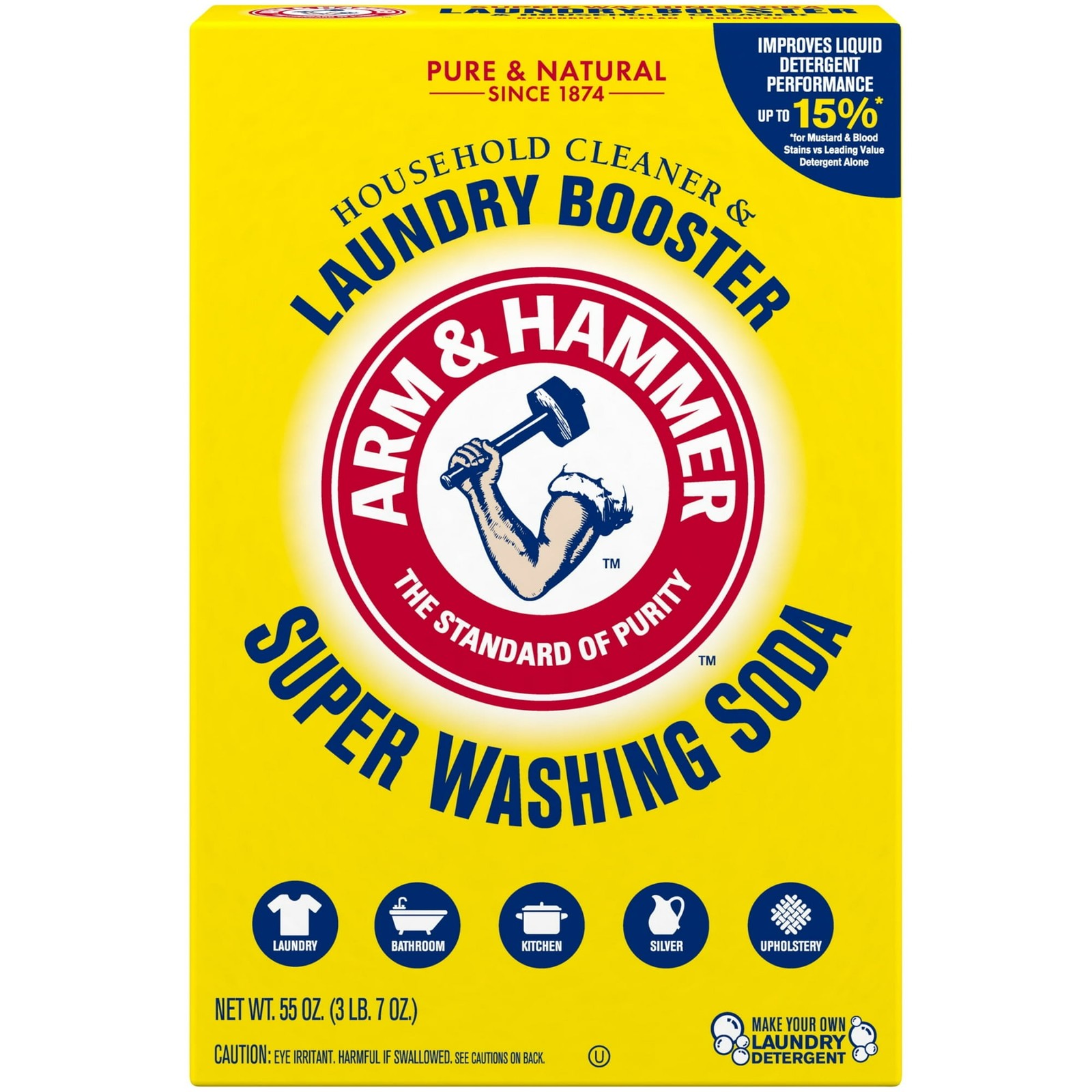 Arm & Hammer Super Washing Soda 55oz Multi Use Laundry Cleaner Booster