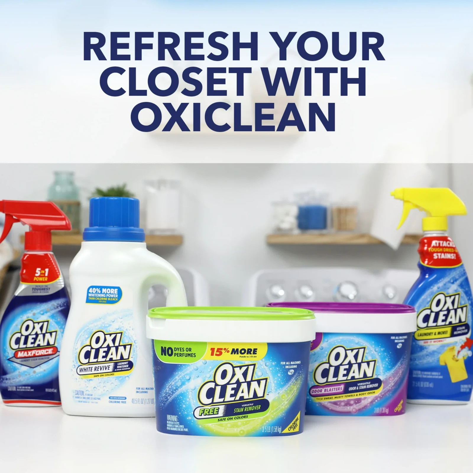 OxiClean Versatile Stain Remover Powder Free, Laundry Remover, 3 Lbs