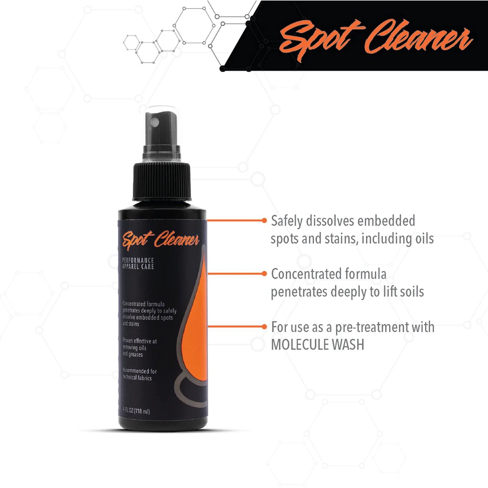 Molecule Spot Apparel Tough Spots And Stains On Racing 1 Gallon