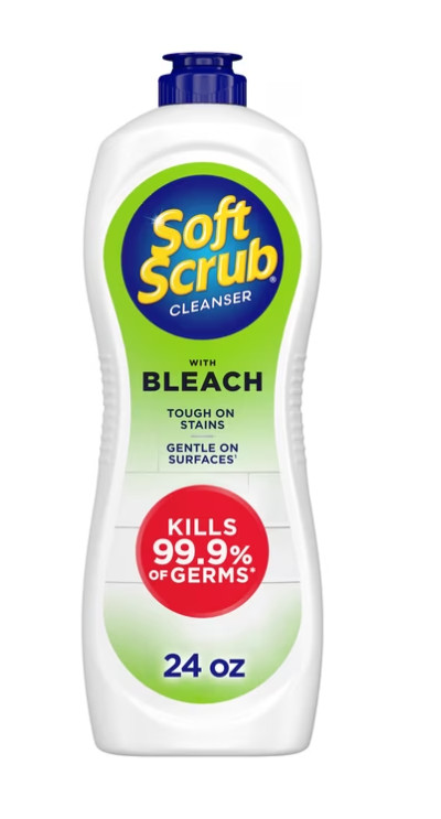 Soft Scrub with Bleach Cleaner 24 oz Bathroom & Kitchen Surface Cleaner