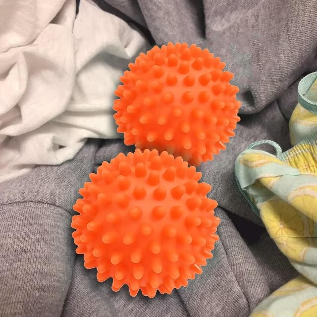 Reusable Orange Dryer Balls 2.75 Inch Natural Fabric Softener Eco Friendly 8 …