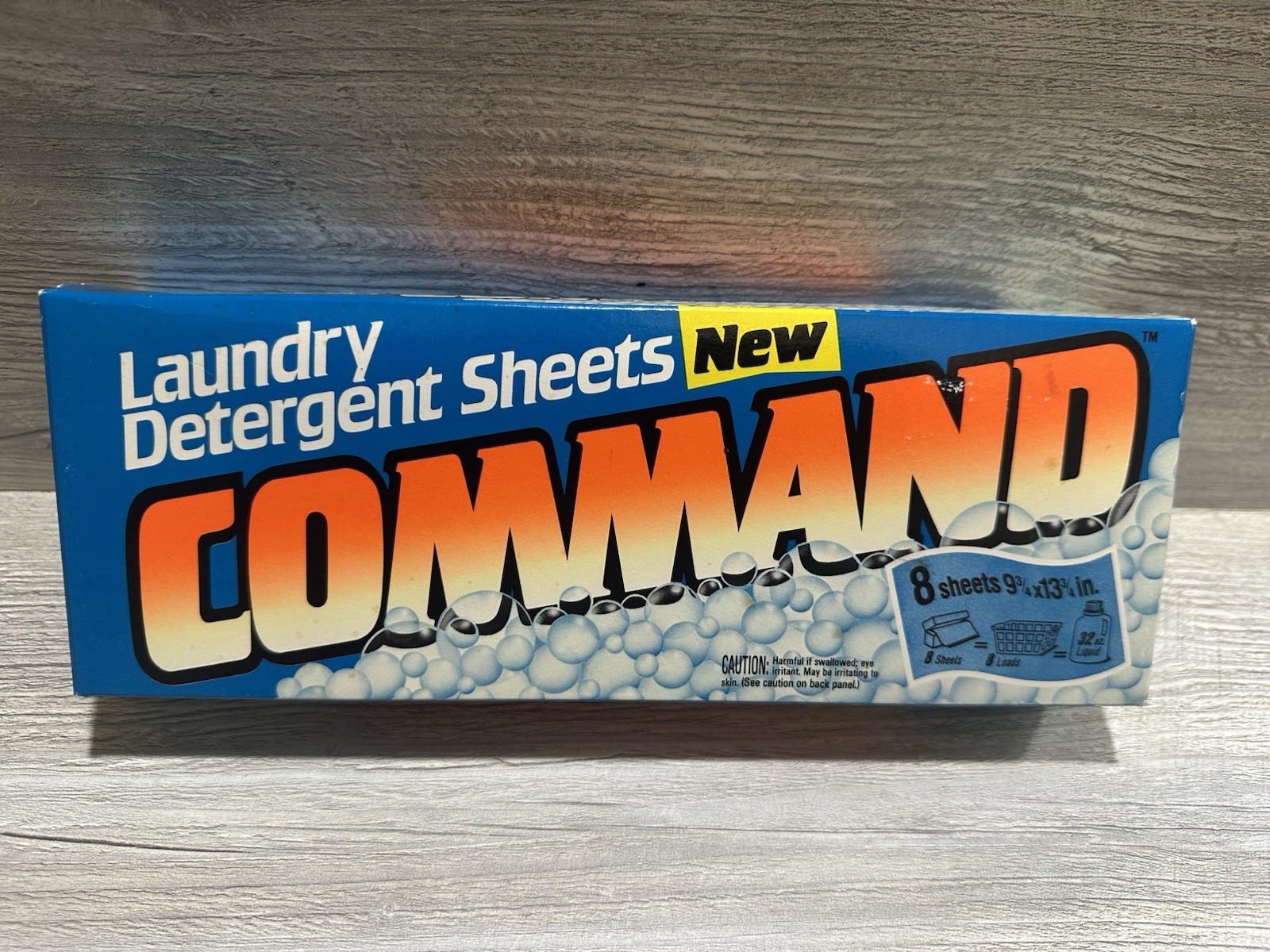 Rare Command Laundry Detergent Sheets Box – Vintage 1987 Display Or Movie Prop!