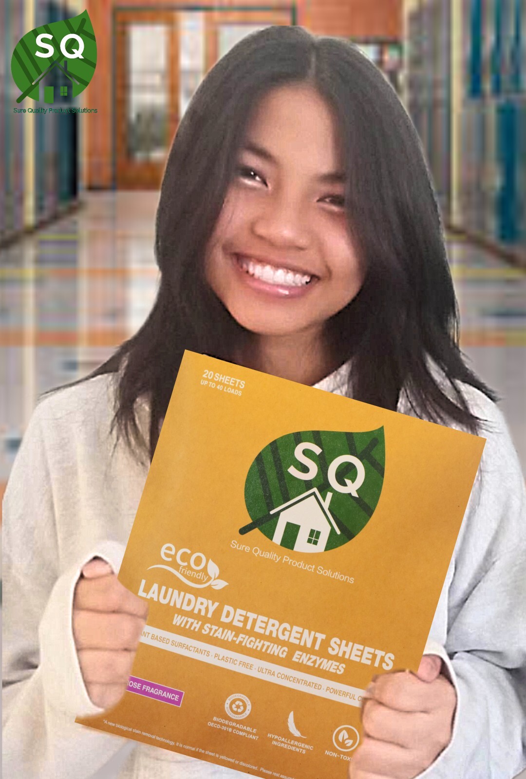 SQ Eco Laundry Strips – Rose Bush 40 loads /20 sheets (Pack of 4)
