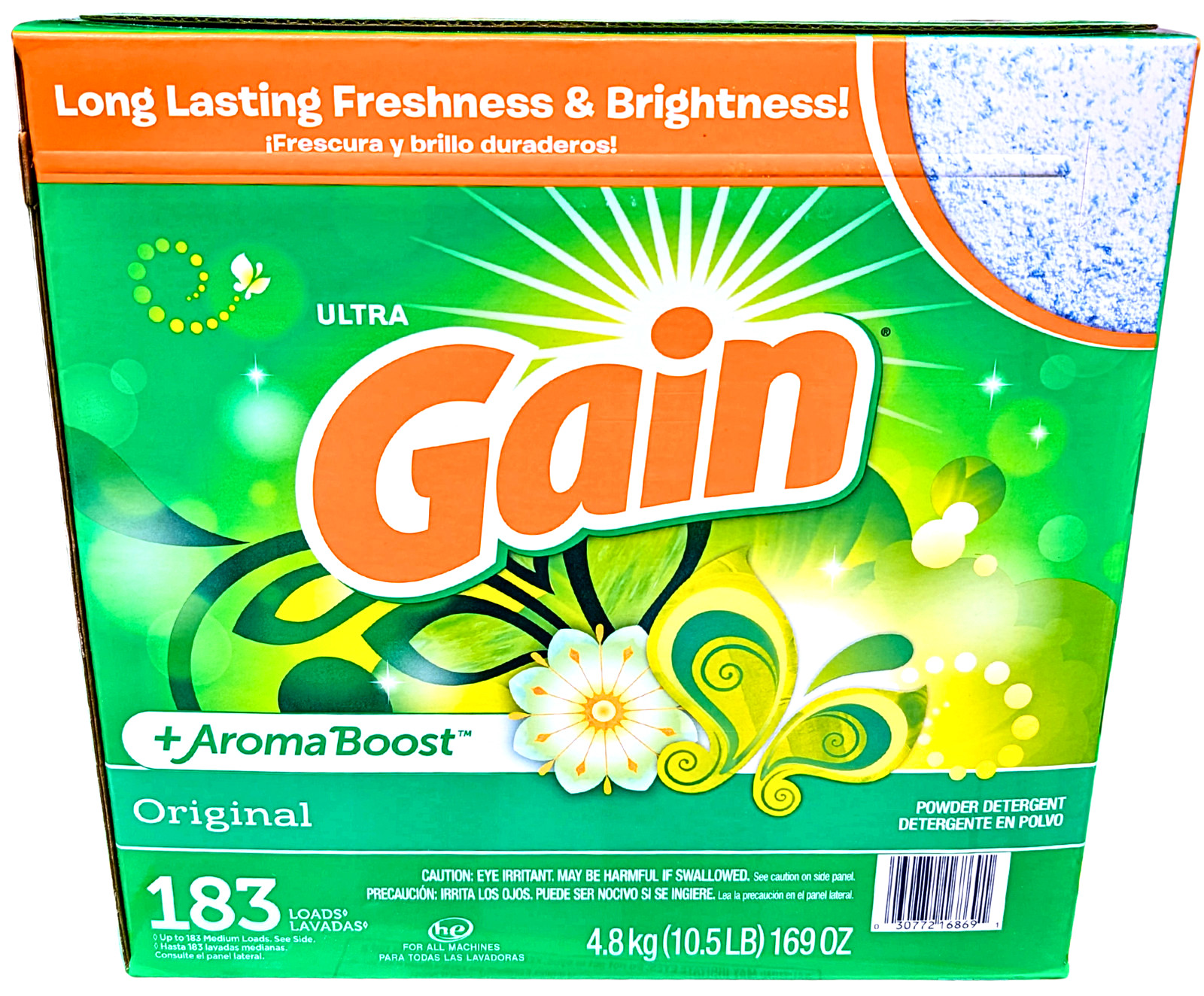 Gain Ultra Powder Laundry Detergent Original 183 Loads 169 Oz
