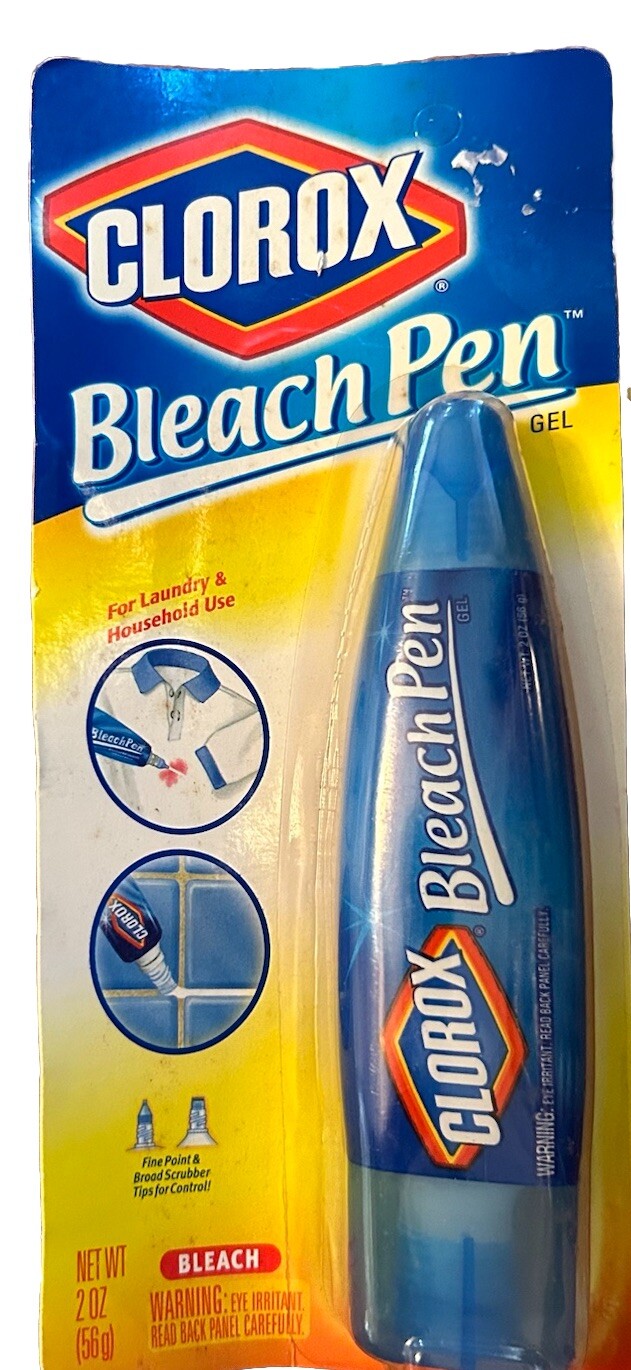 Clorox Bleach Pen Gel For Whites Dual Tipped 2 Oz 2002 Discontinued Unopened Box