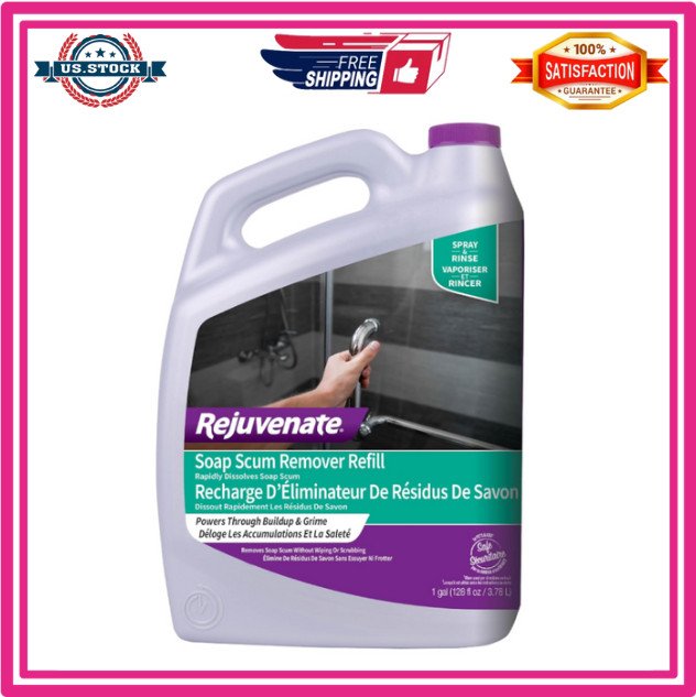 Rejuvenate Scrub Free Soap Scum Remover – Spray & Rinse for Streak-Free Finish