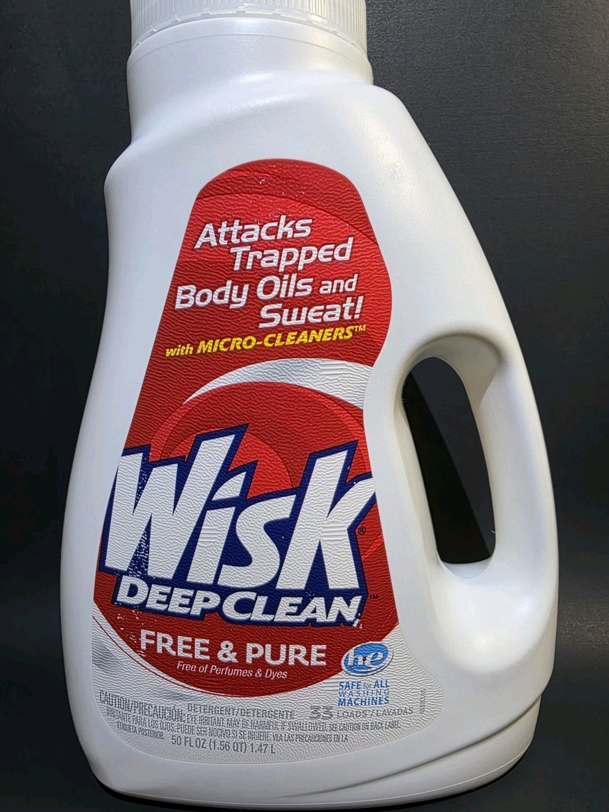 (1) Wisk Deep Clean Free & Pure Laundry Detergent Micro-Cleaners 33 Loads/50 oz.