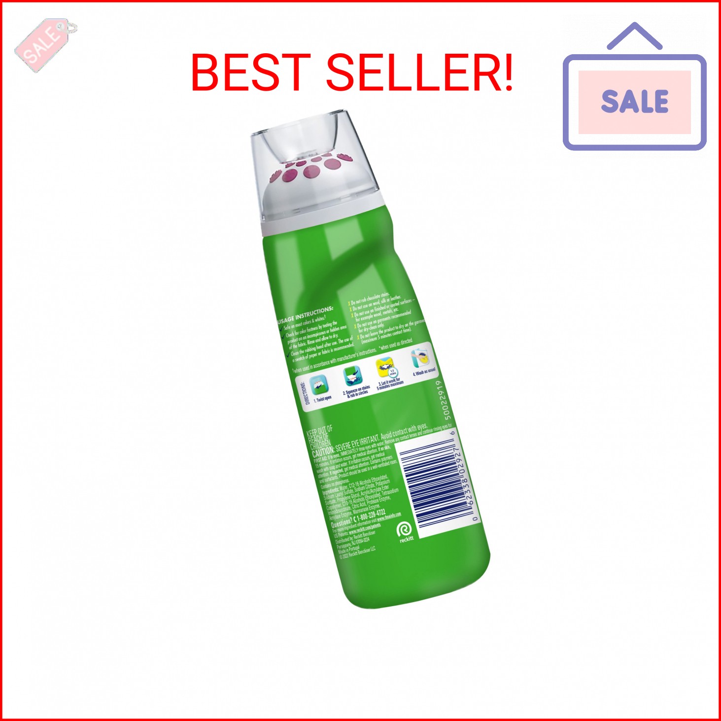 Spray ‘n Wash Max Gel Pre-Treat Laundry Stain Stick, 6.7 oz Stain Remover Stick