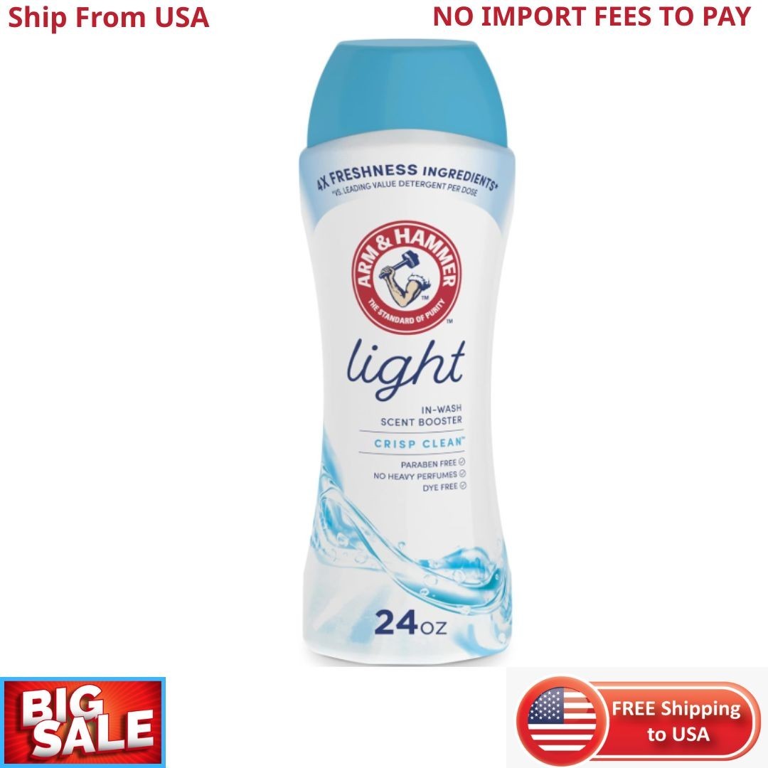 ARM & HAMMER Light In-Wash Scent Booster, Laundry Scent Booster Crisp Clean scen