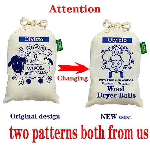 Wool Dryer Balls 6 Pack Reusable Natural Fabric Softener Reduce Wrinkles Drying