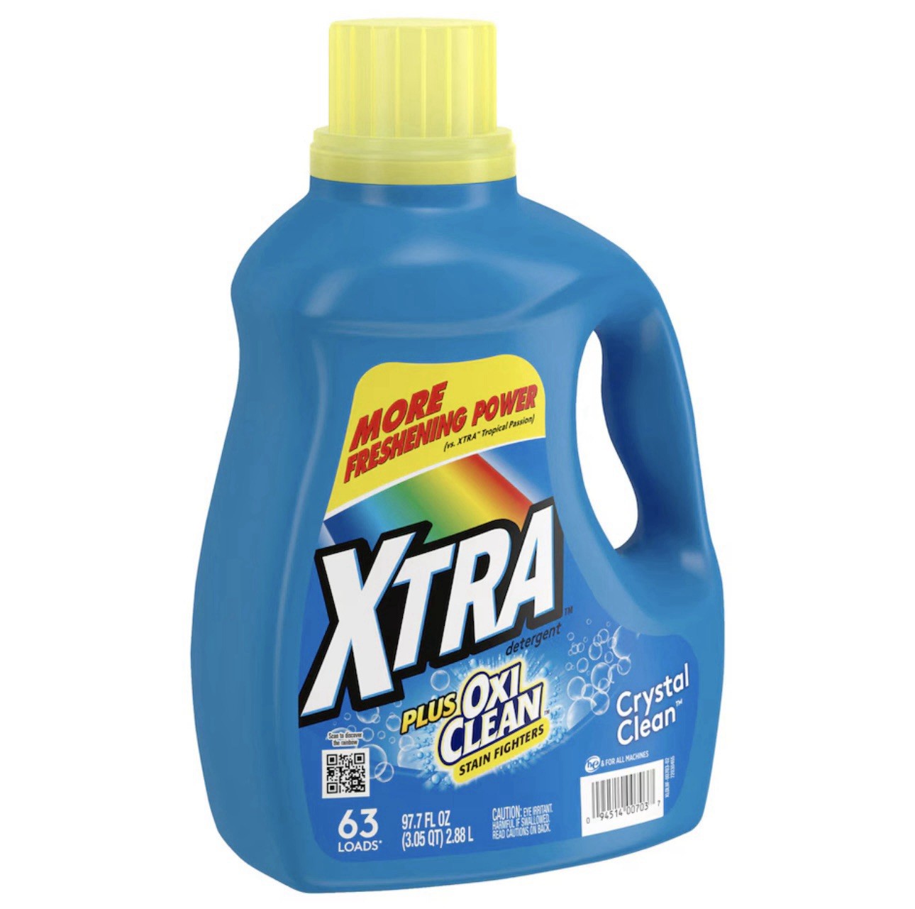 Xtra Plus OxiClean Crystal Clean, Liquid Laundry Detergent, 97.7 fl oz.