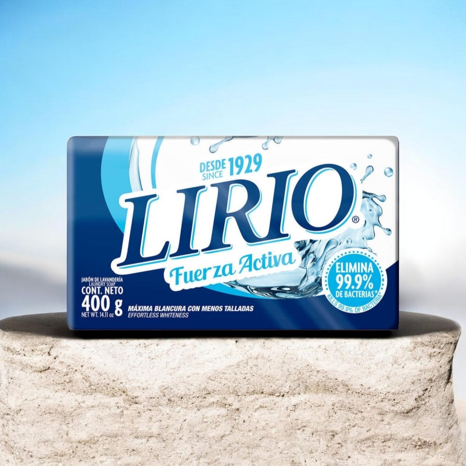 Lirio Jabón De Barra Para Lavar 400g/Lirio Laundry Detergent Soap Bar 14.01 oz⚪