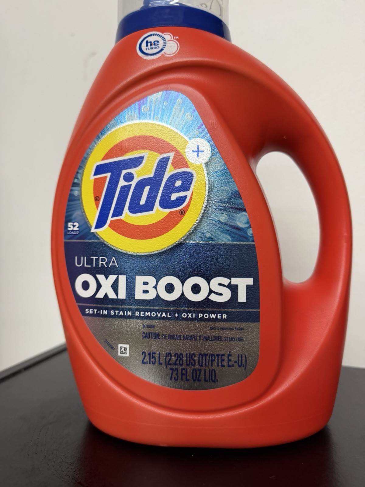 Tide Ultra Oxi Boost Liquid Laundry Detergent, HE Turbo, 73 fl oz, 52 Loads