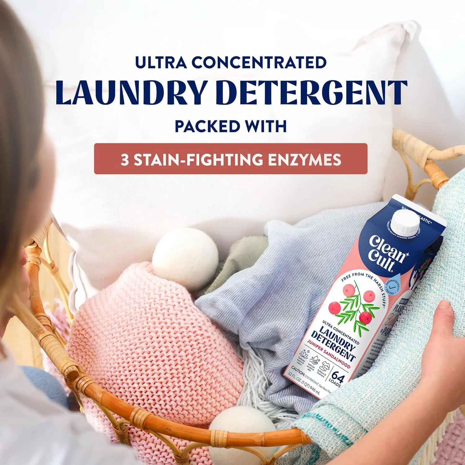 Ultra Concentrated Liquid Laundry Detergent Soap, 192 loads (96 oz), Long Lastin