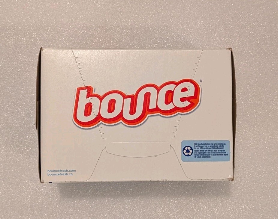 New! Bounce Free & Gentle dryer sheets 250 count box, no perfume, Derm tested